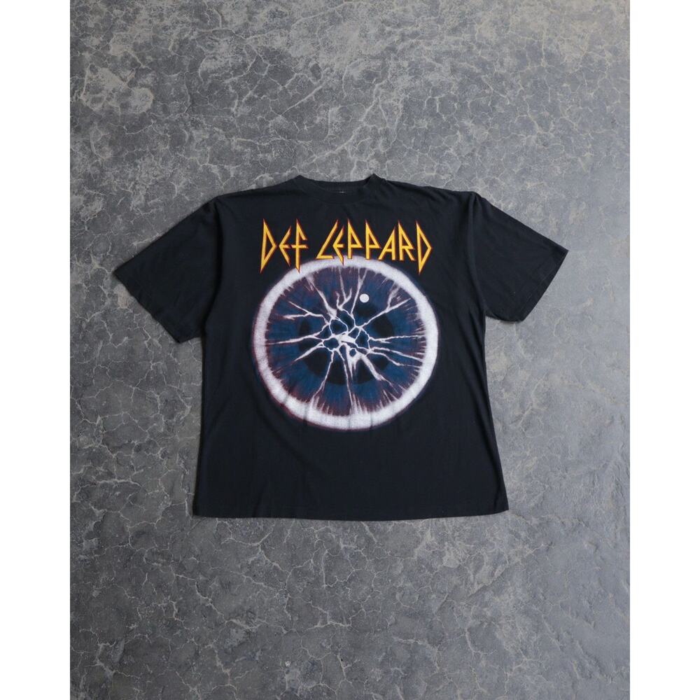 Vintage Def Leppard Eye Adrenalize Black Band Bag Grail Tee